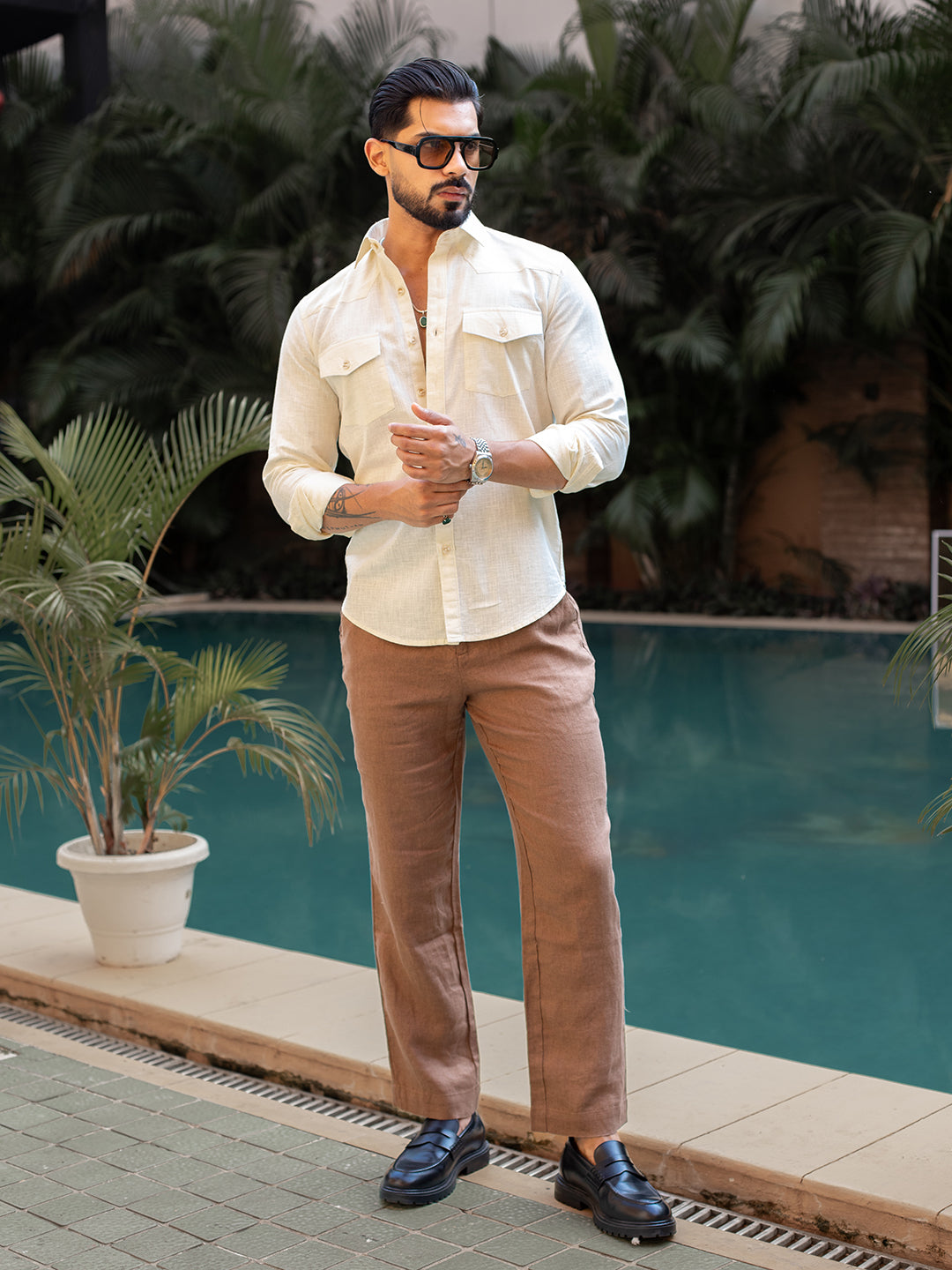 Beige Italian Shirt
