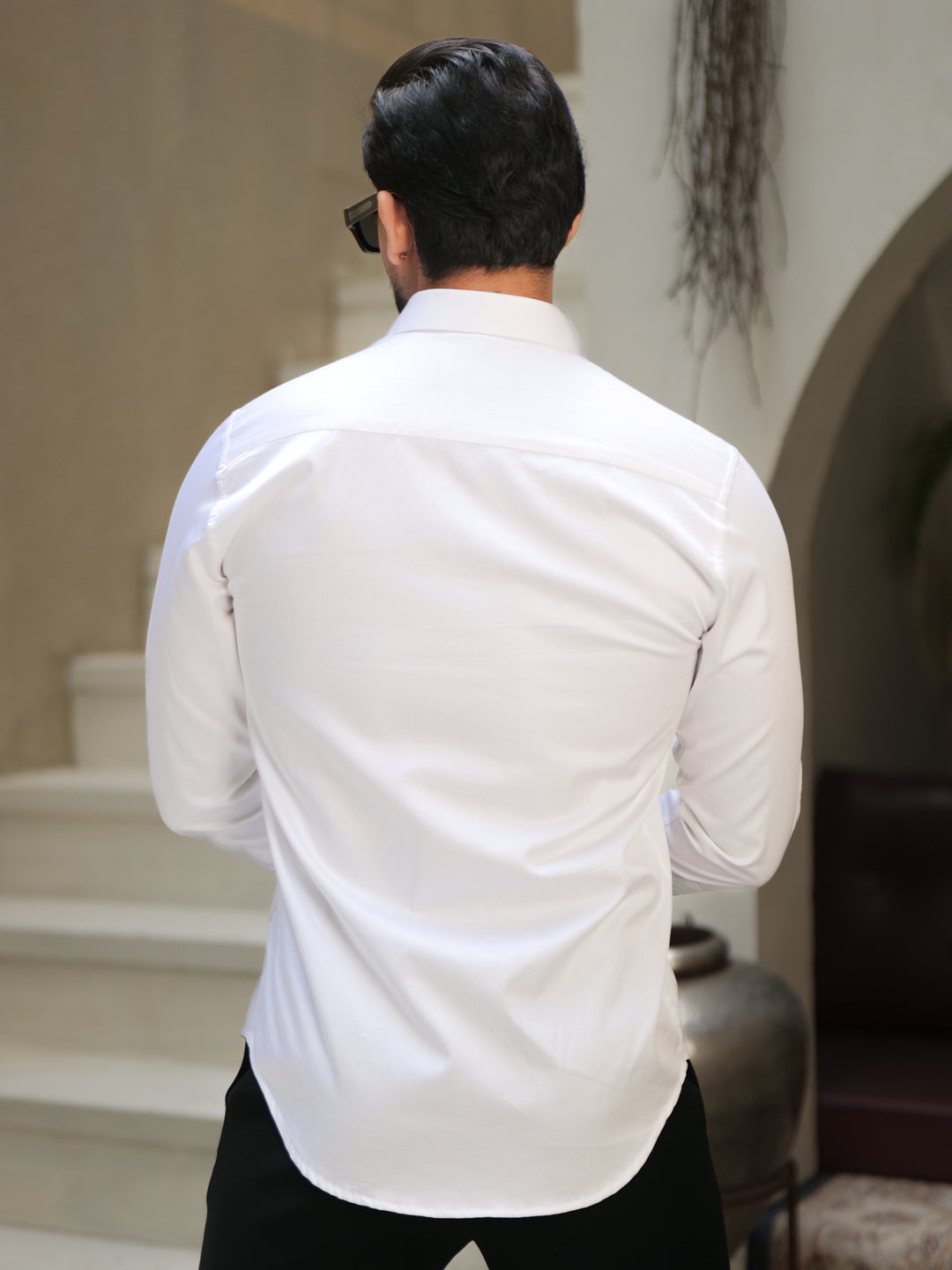 White Stone Patch Shirt