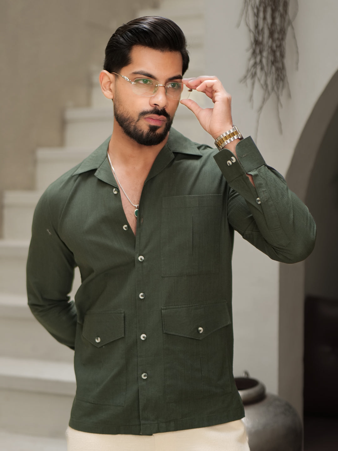 Green Italian Shirt