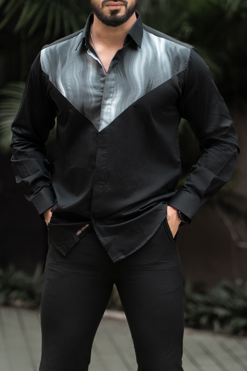 Smoke Grey Designer Shirt