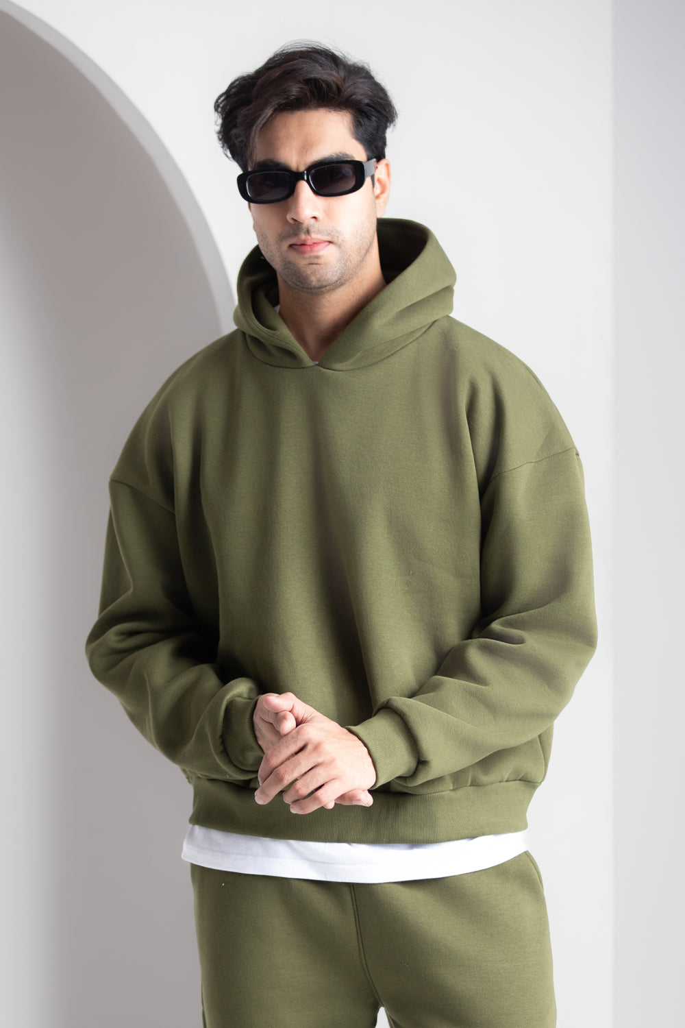 Olive Green Winter Coord Set - (2 Pieces)