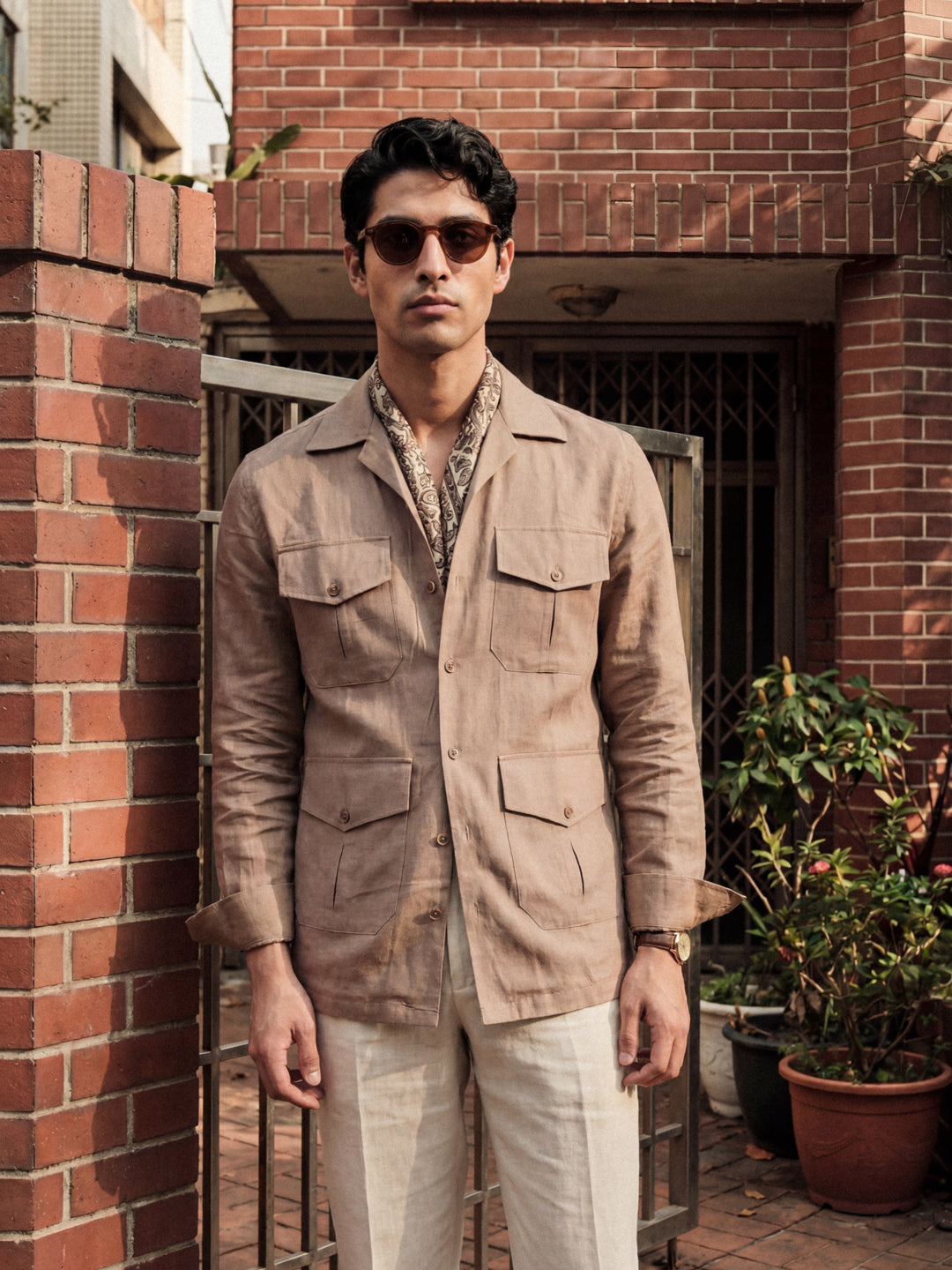 Brown Safari Shirt