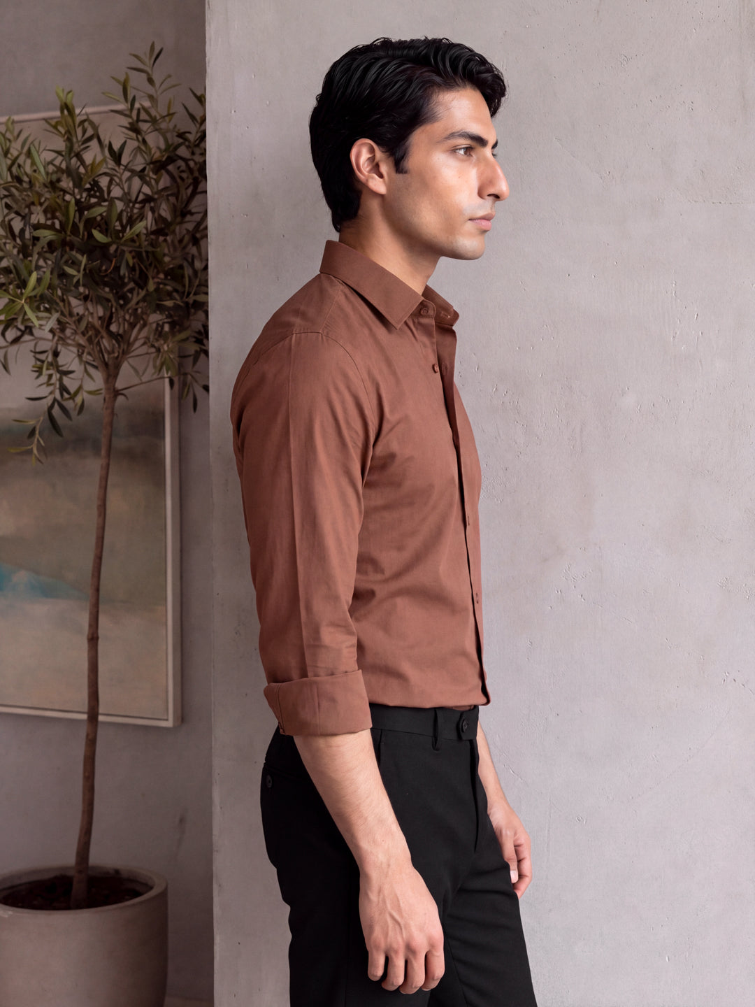 Rust Cotton Shirt