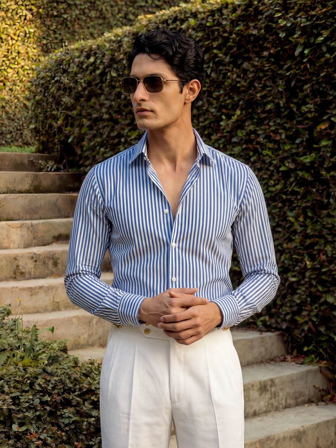 Cobalt Striped Shirt