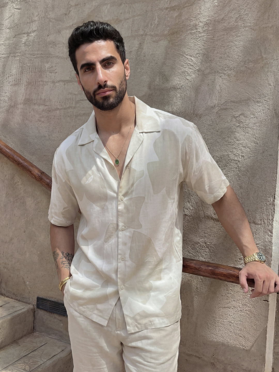 Brown Botanica - Cuban Shirt