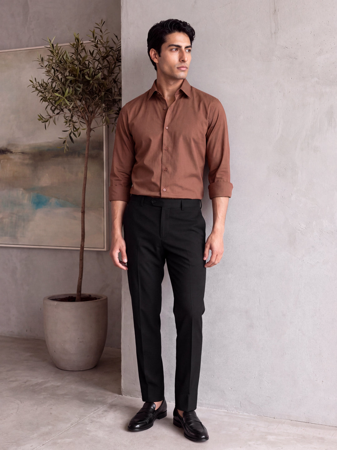 Rust Cotton Shirt