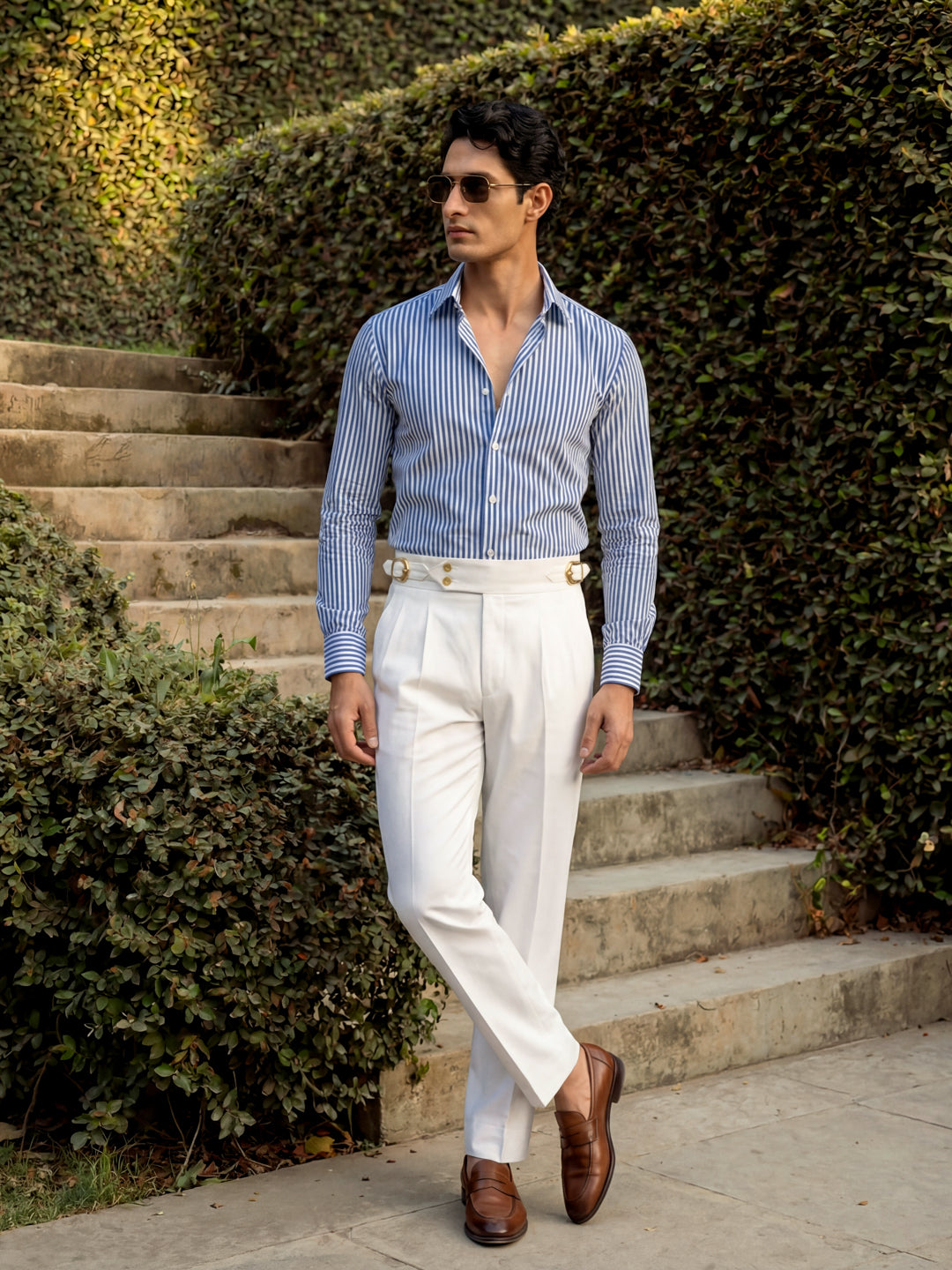 Cobalt Striped Shirt