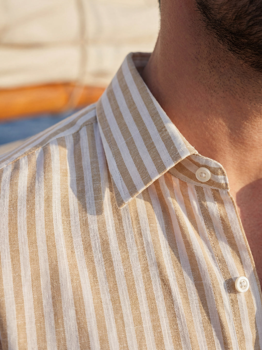 Brown Thin Stripe Shirt