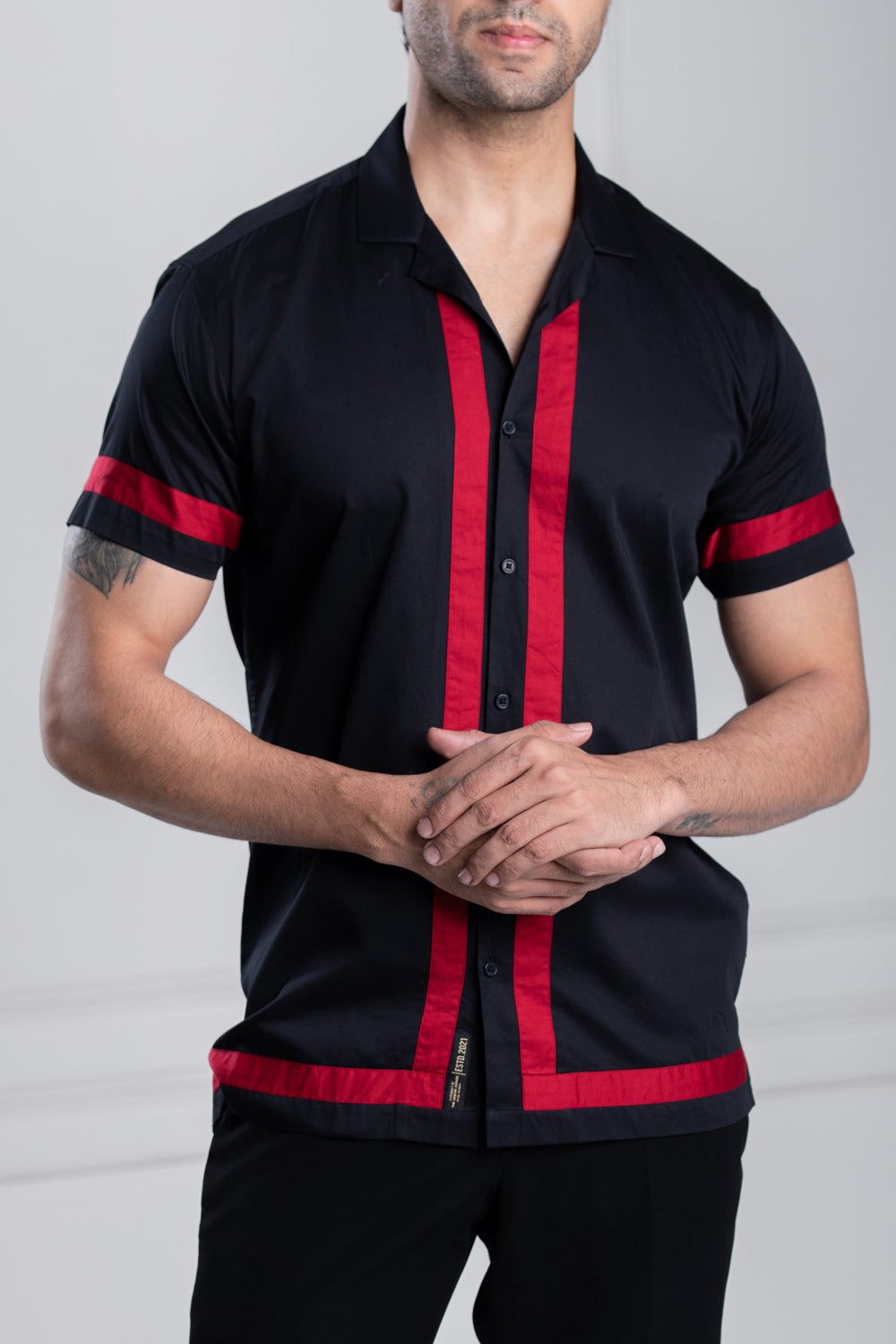 Garnet Red Panel Shirt