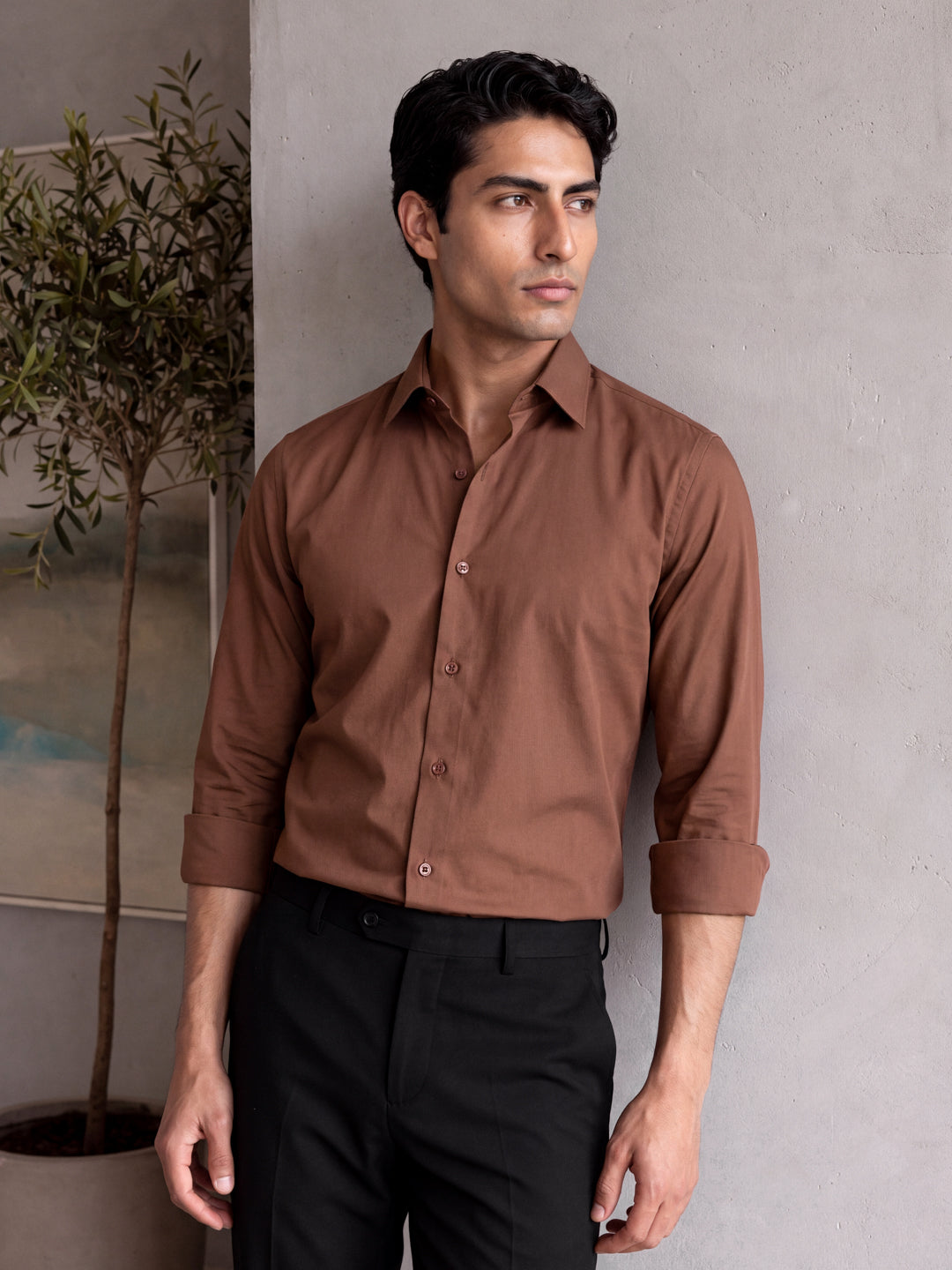 Rust Cotton Shirt