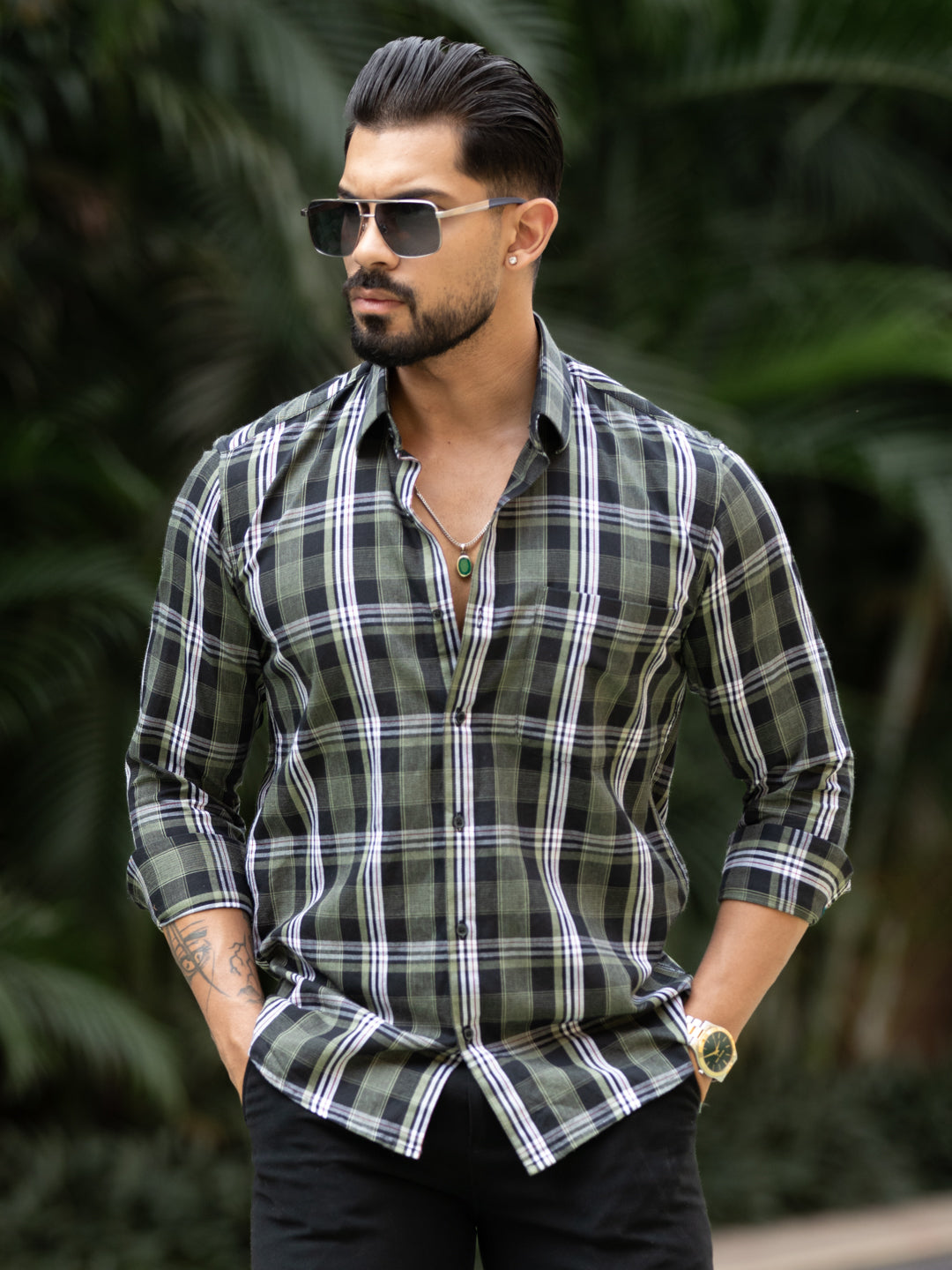 Oxford Plaid Check Shirt