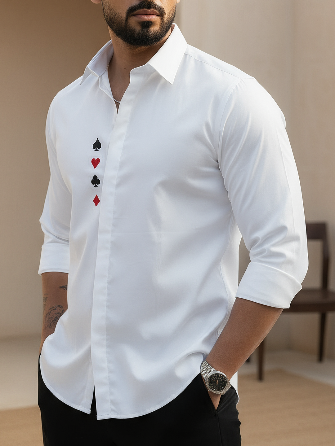 White Spade Embroidery