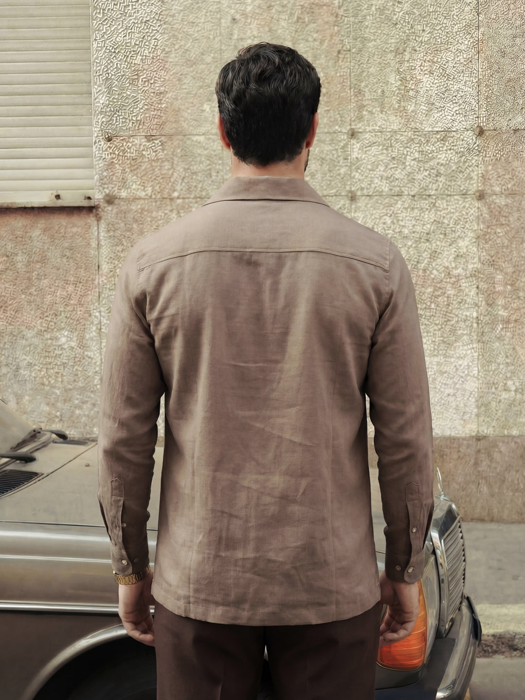 Brown Italian Linen Shirt