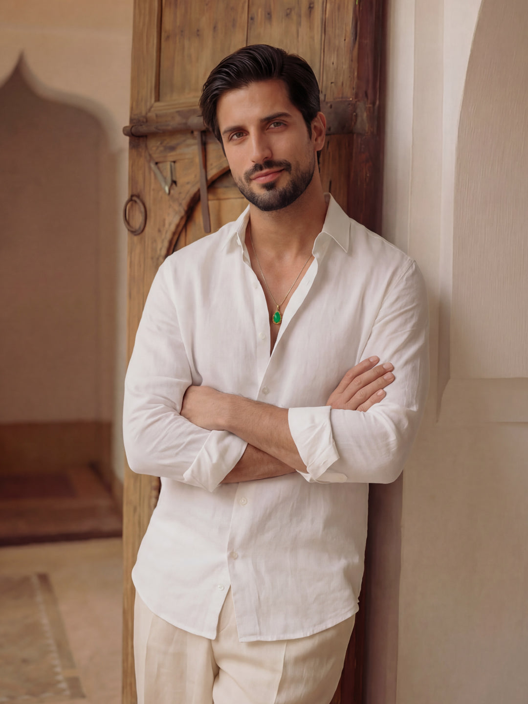 White - Italian Linen Shirt