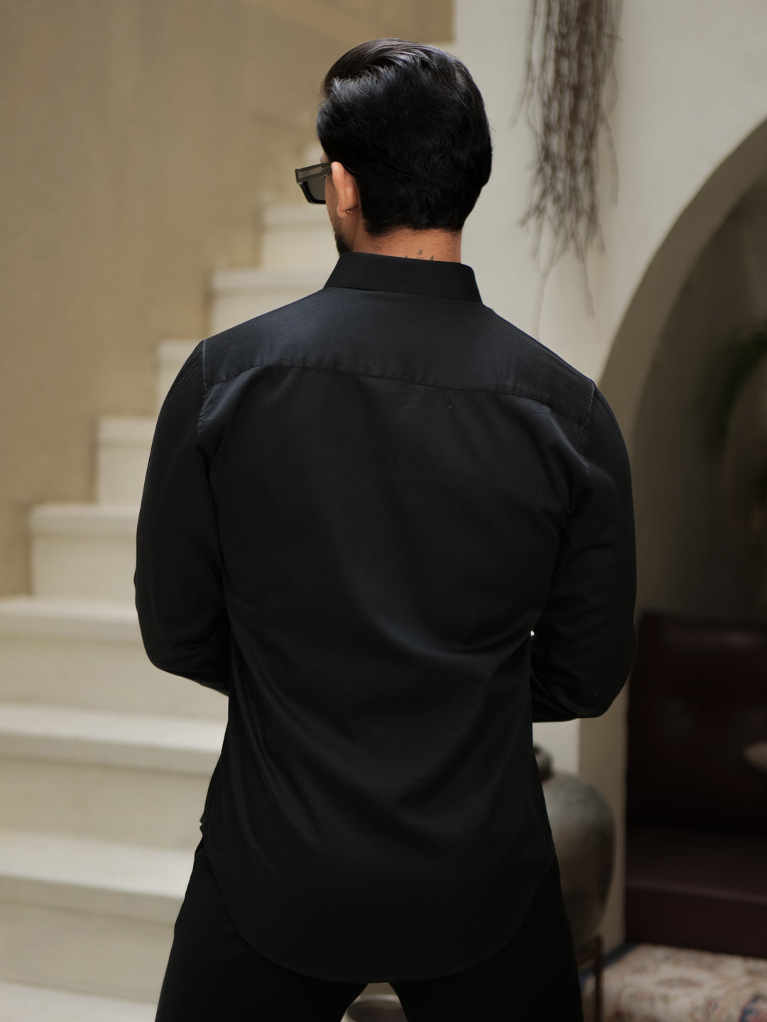 Black Stone Patch Shirt