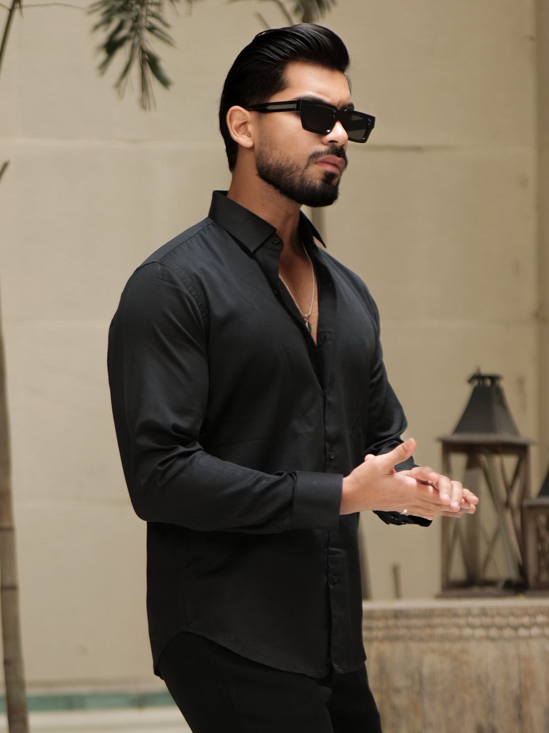 Black Stretch Shirt
