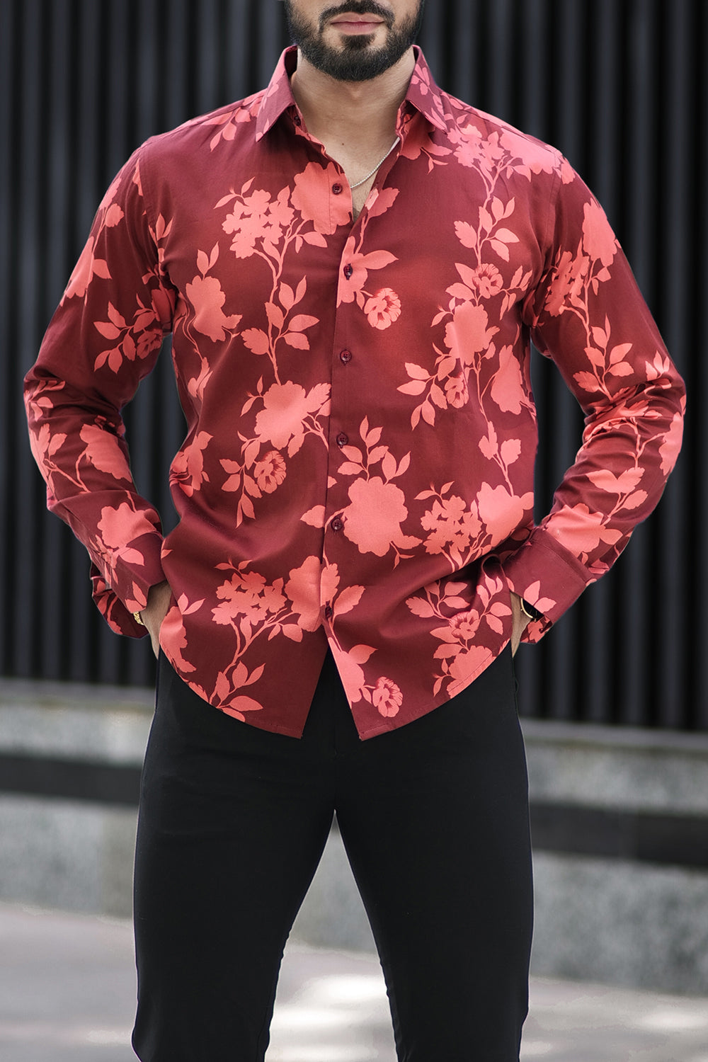 Hibiscus Hues Printed Shirt