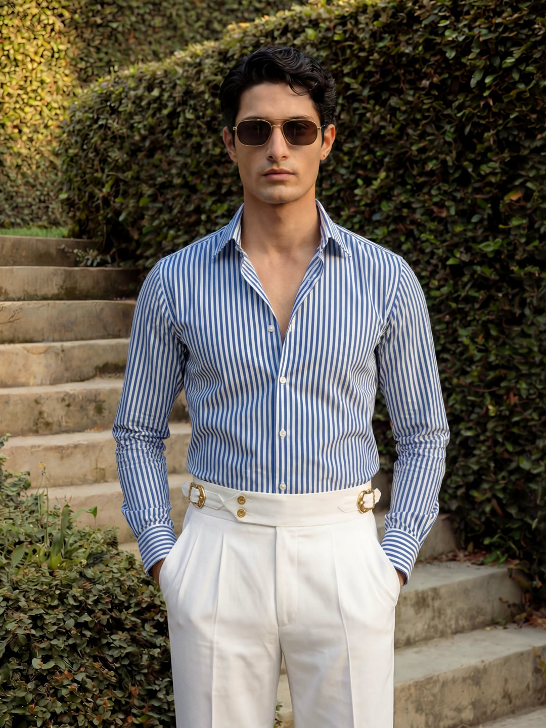 Cobalt Striped Shirt