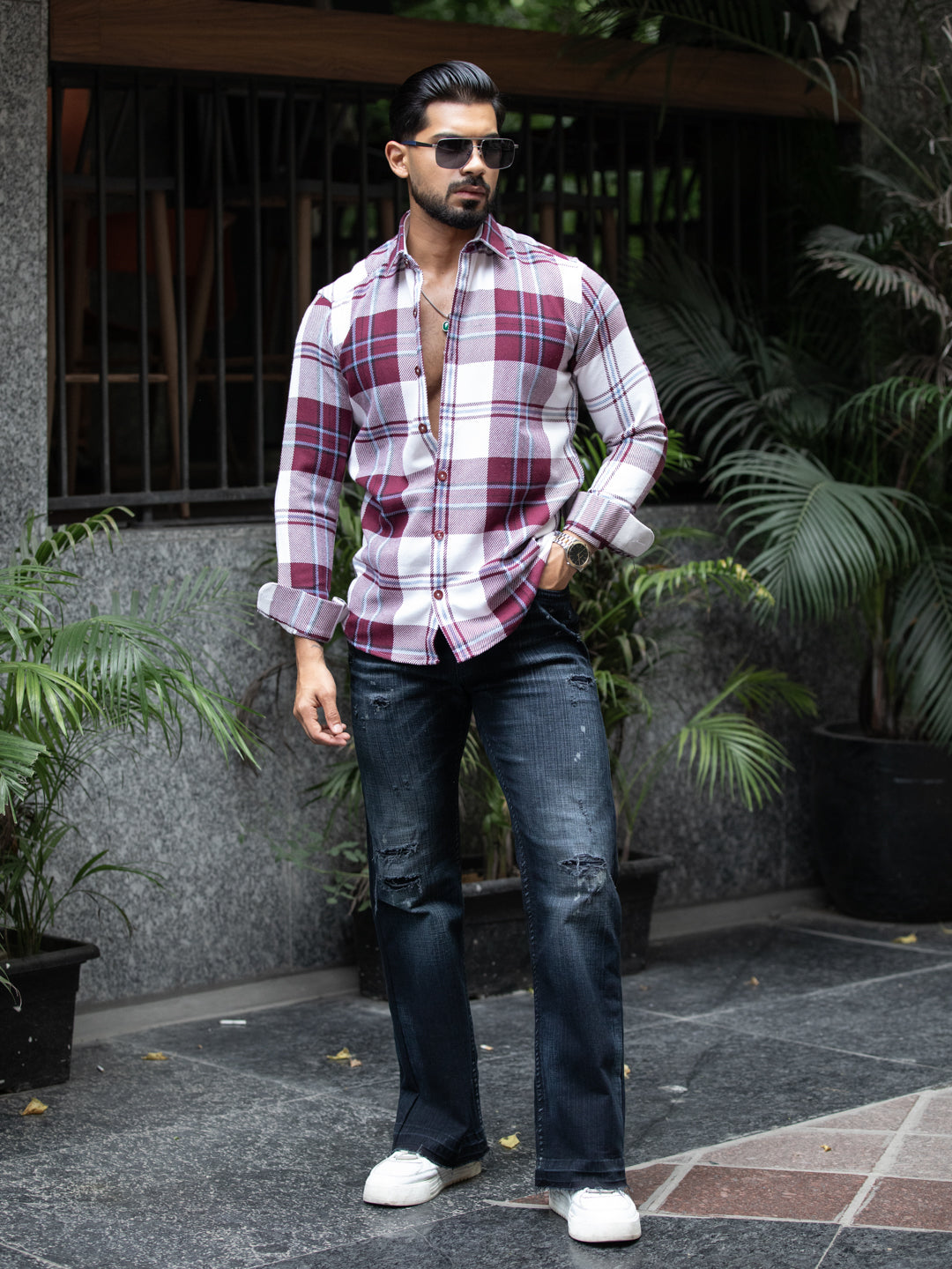 Maroon Wintercheck Shirt