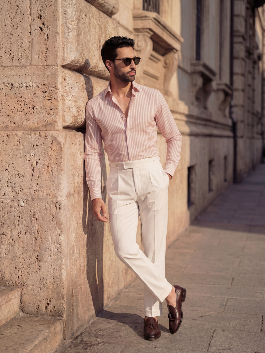 Pink Striped Cotton Shirt