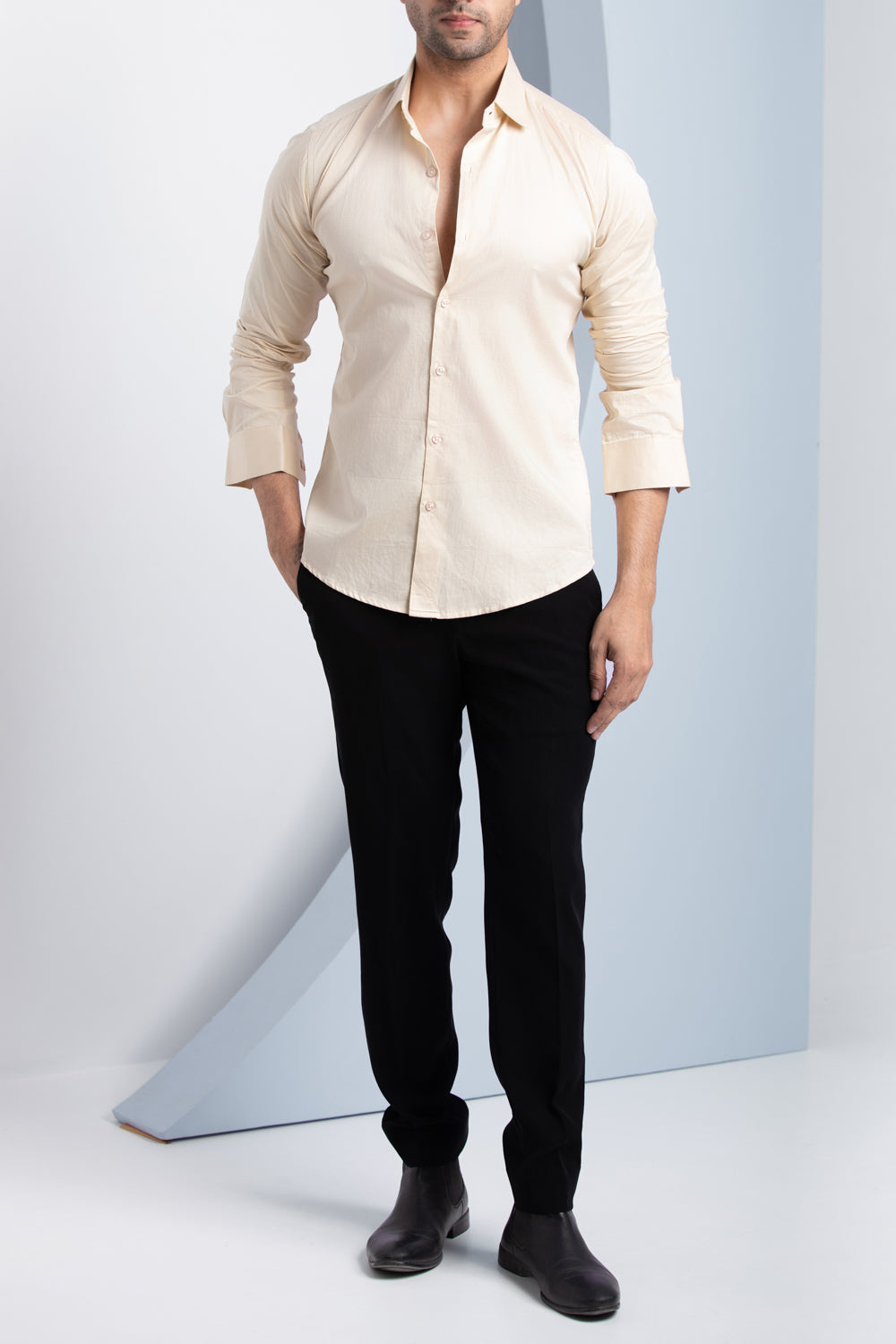 Classic Cream - Cotton Satin Shirt