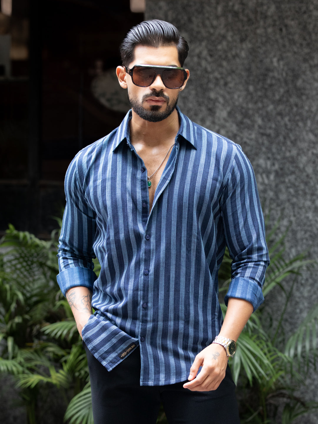 Coral Striped Shirt
