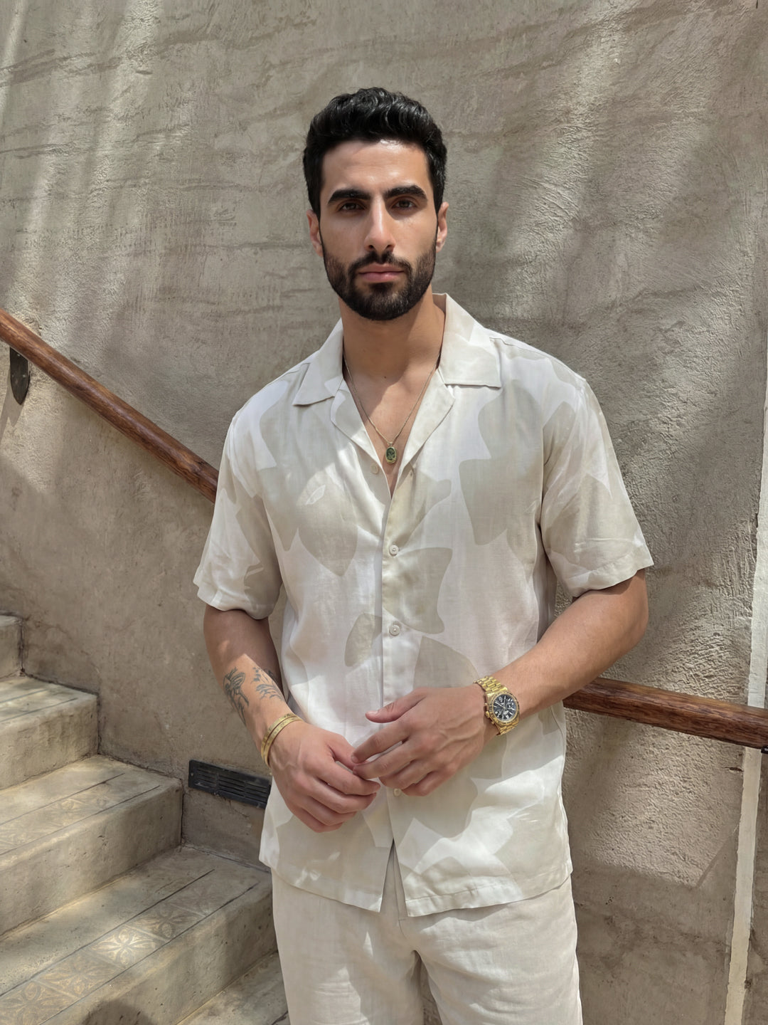 Brown Botanica - Cuban Shirt