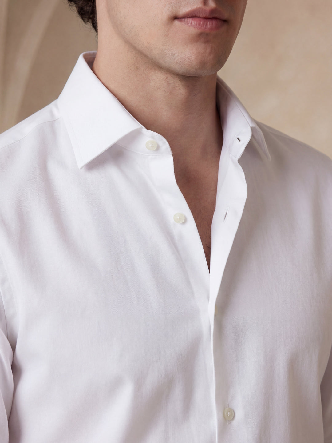 White Regular Solid Shirt