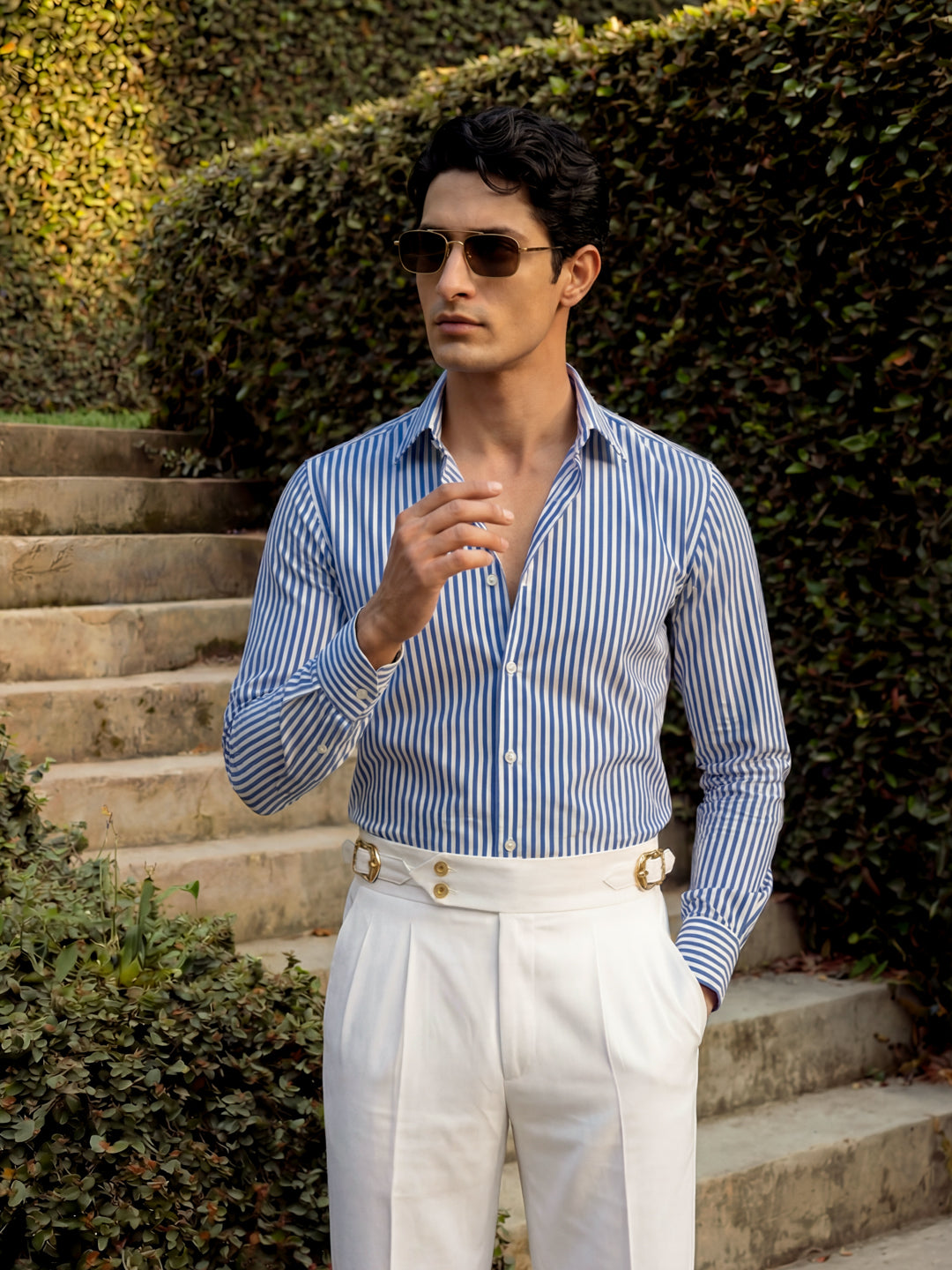 Cobalt Striped Shirt