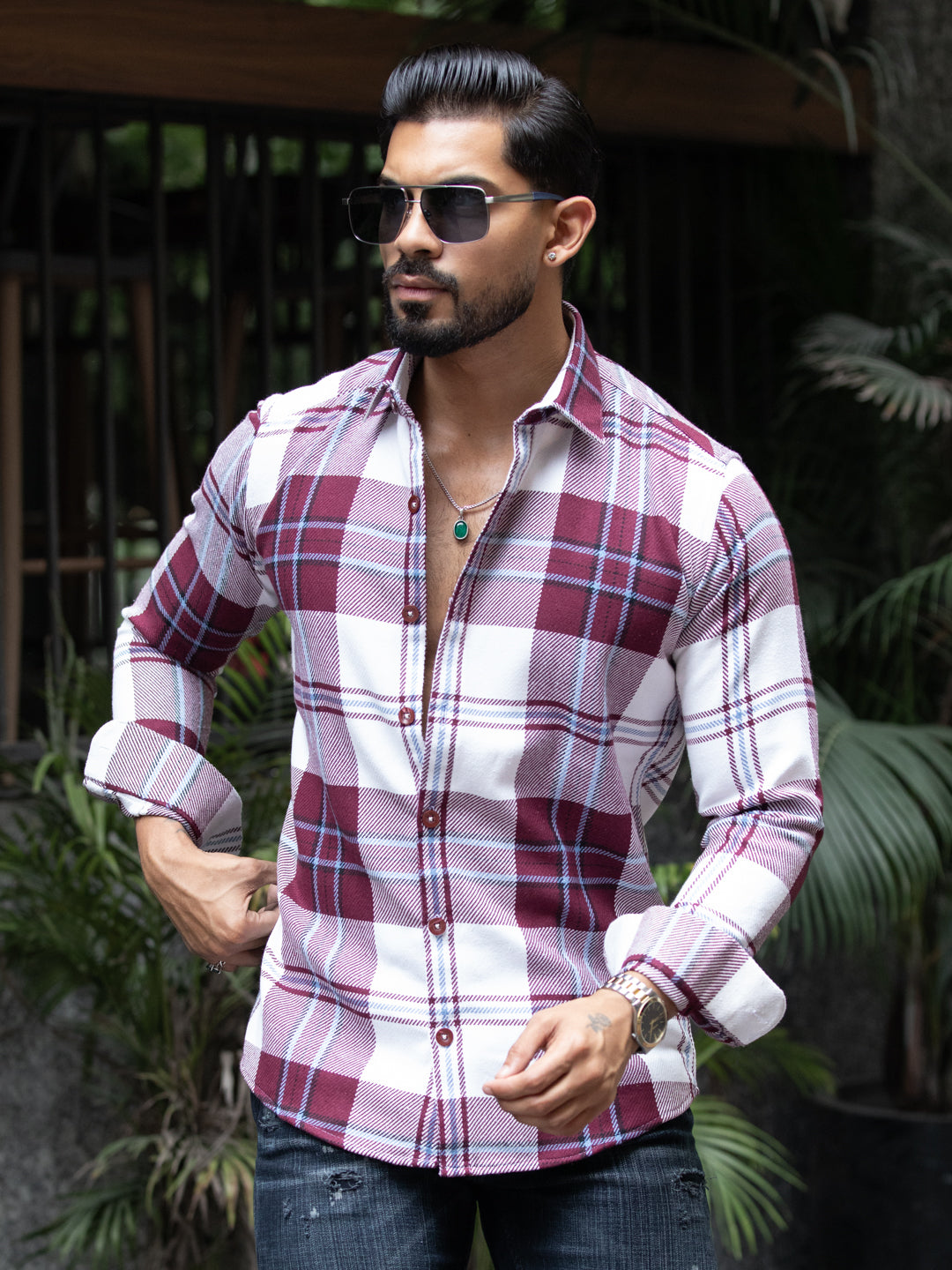 Maroon Wintercheck Shirt