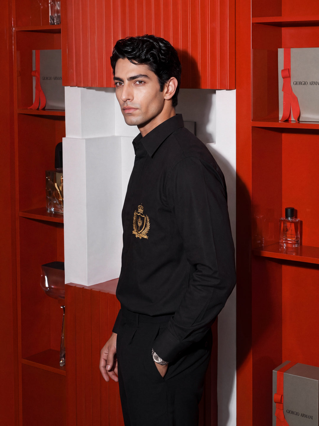 Black emblem shirt