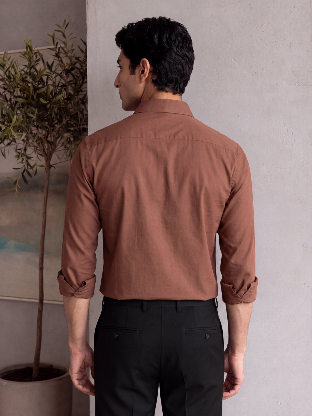 Rust Cotton Shirt