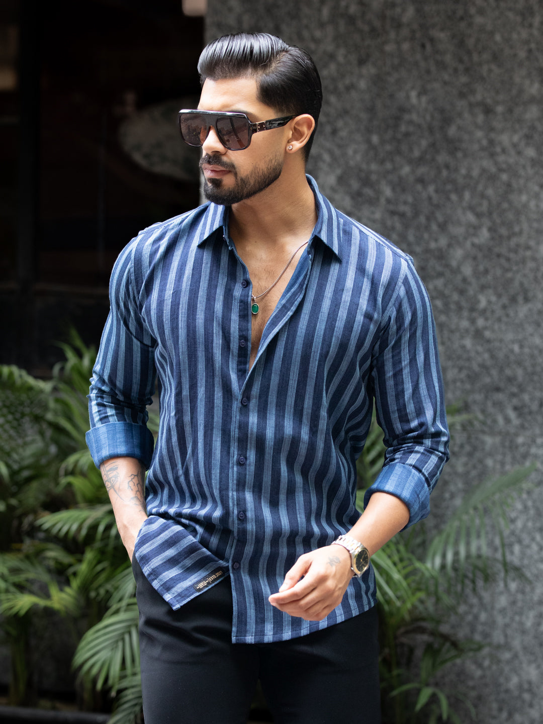 Coral Striped Shirt