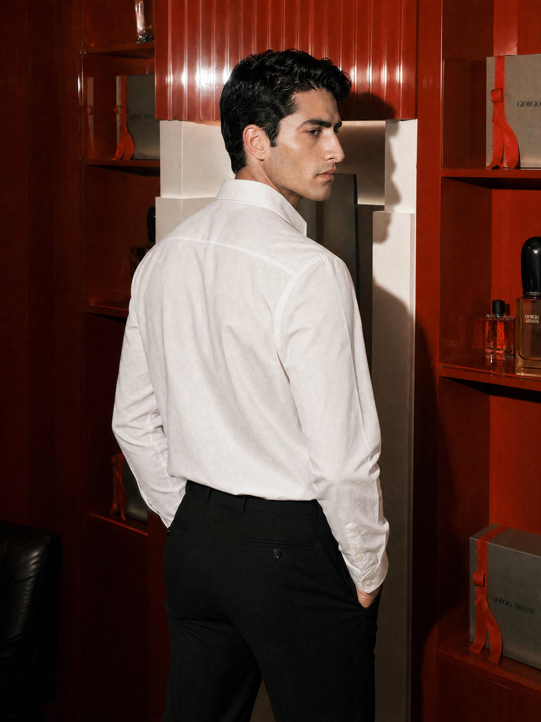 White crown embroidered shirt