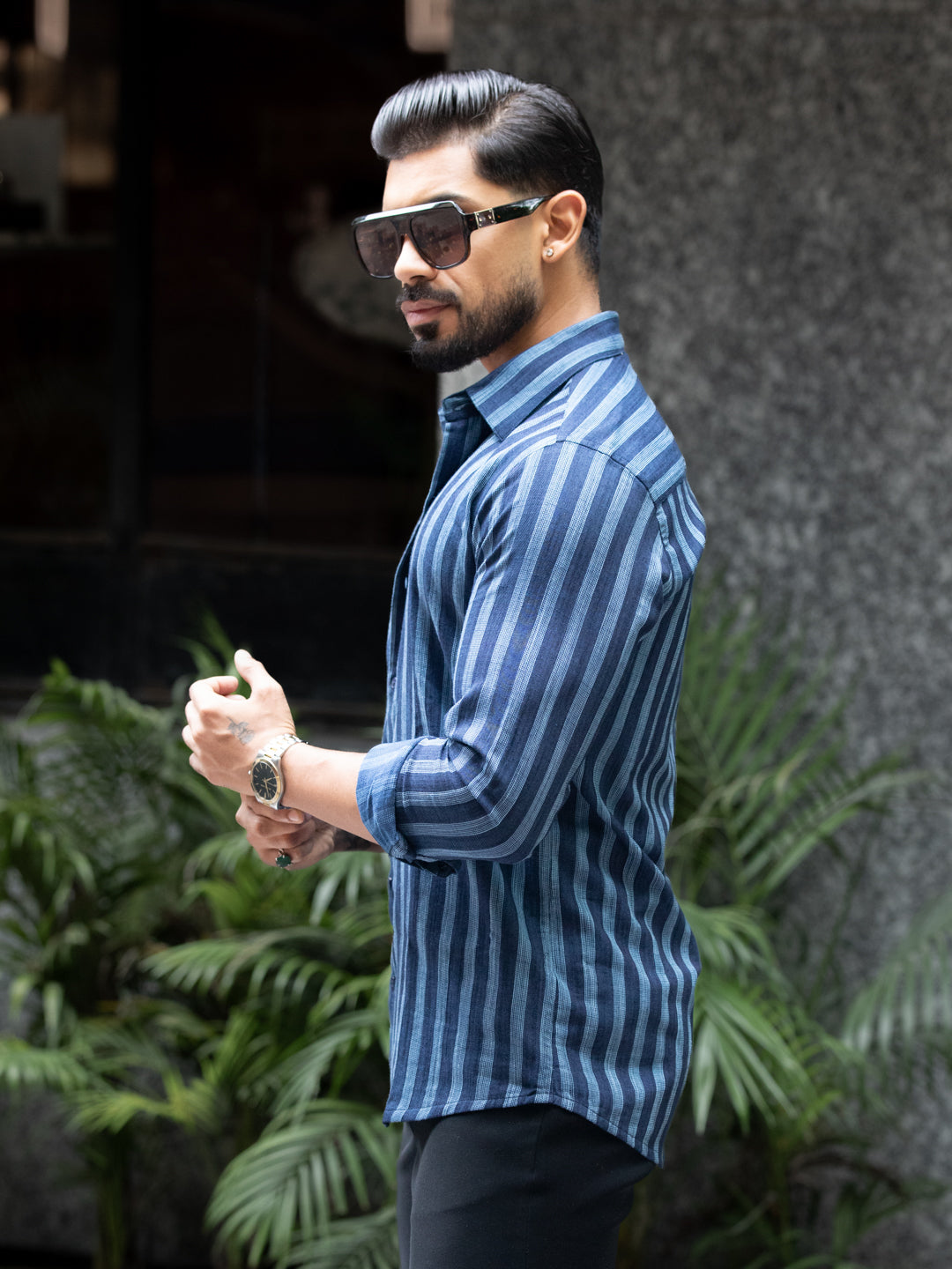 Coral Striped Shirt