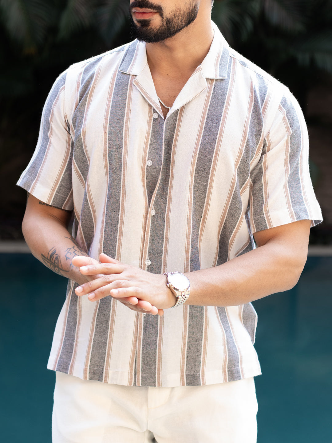 Milange Striped Shirt - Oversized