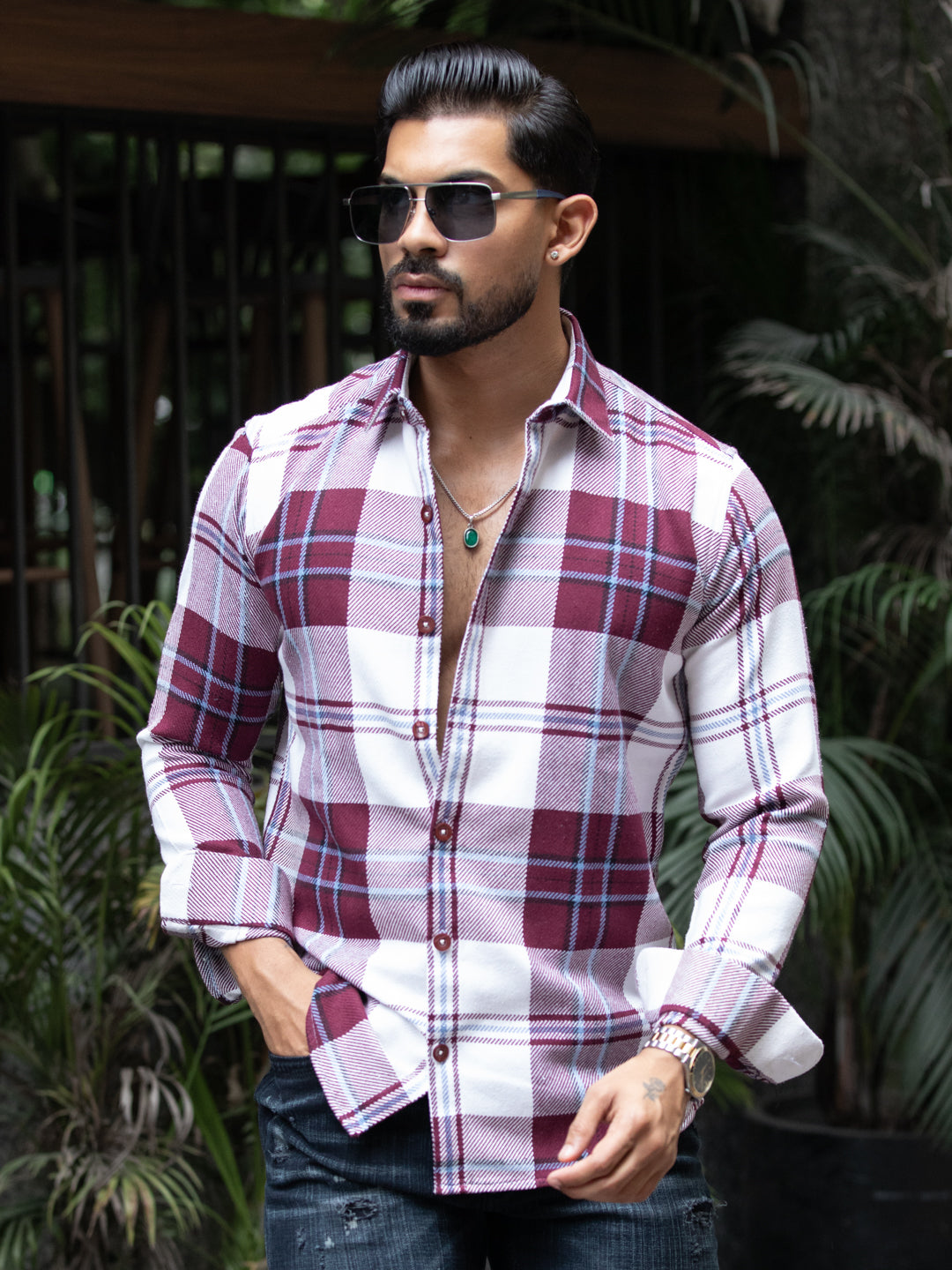 Maroon Wintercheck Shirt