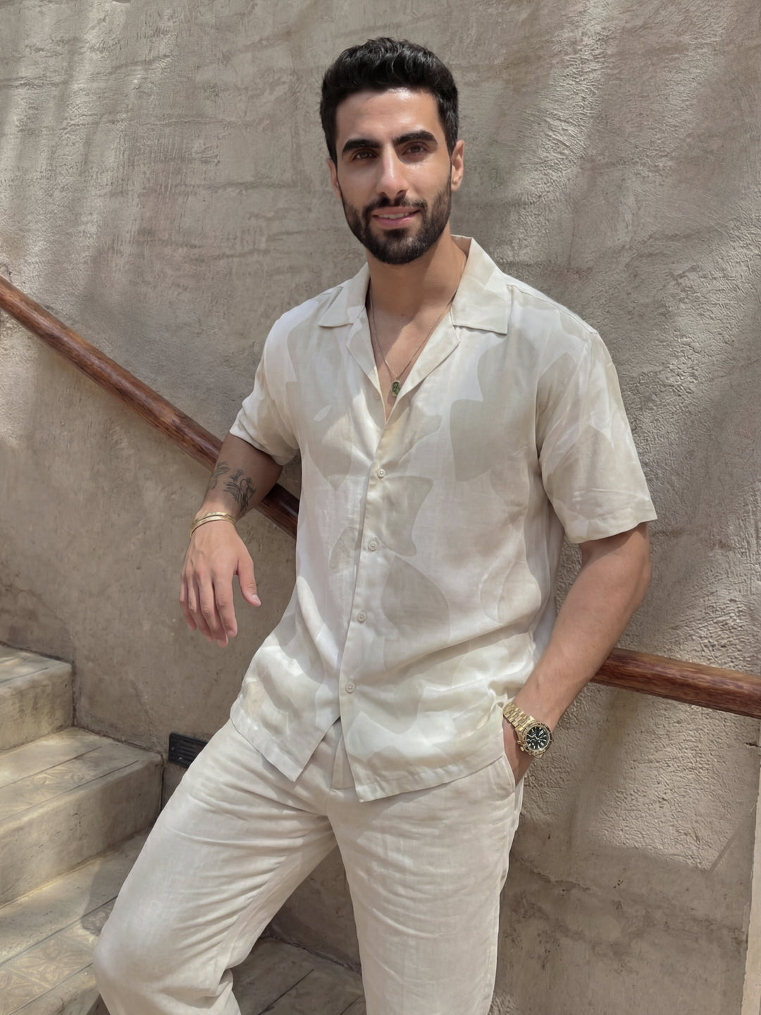 Brown Botanica - Cuban Shirt