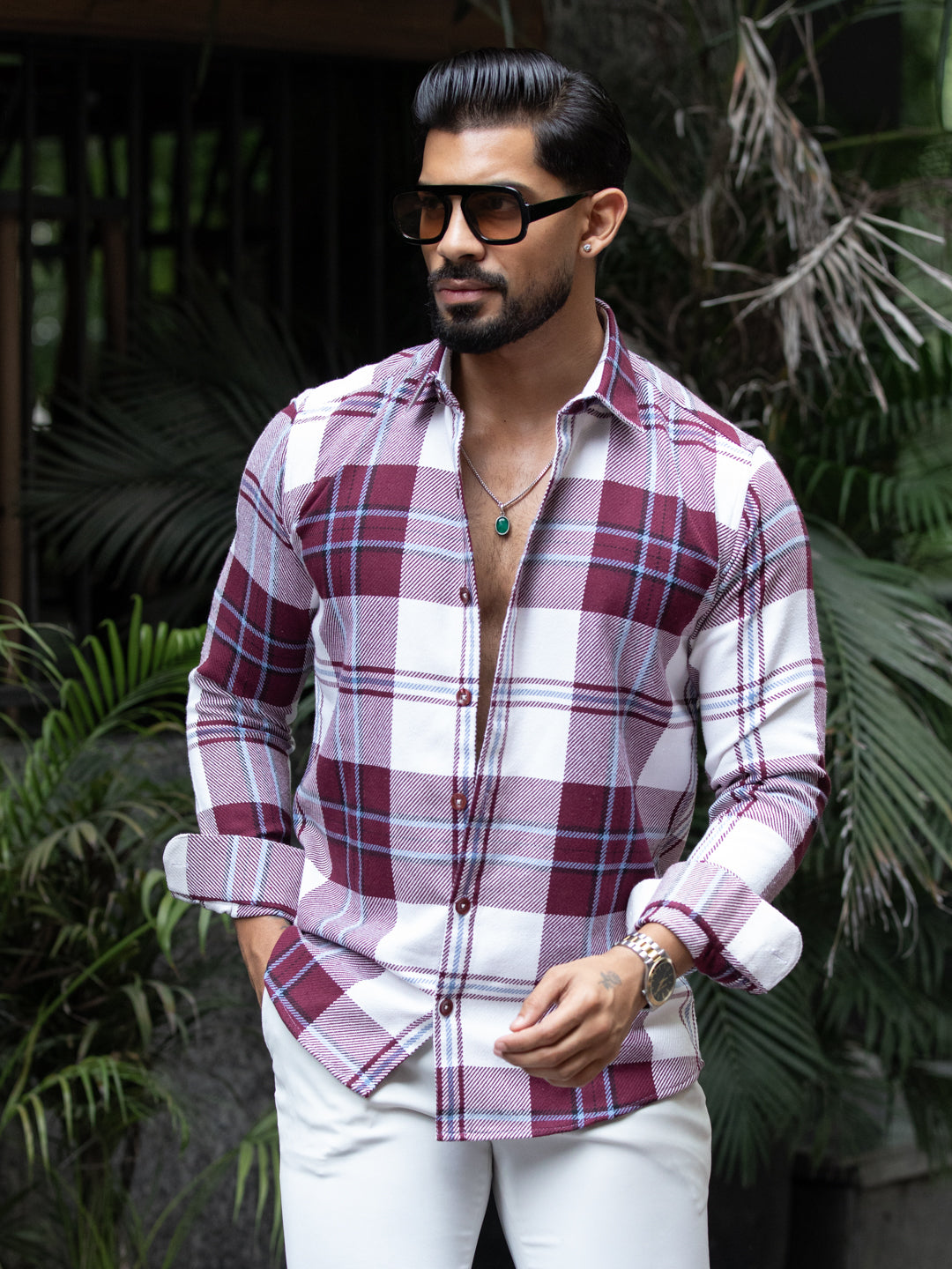 Maroon Wintercheck Shirt