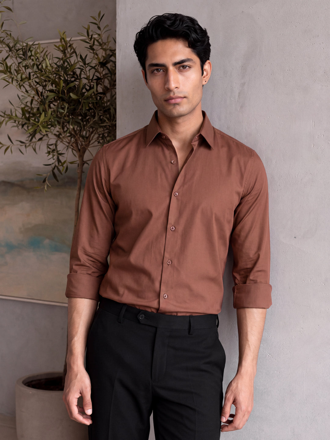 Rust Cotton Shirt