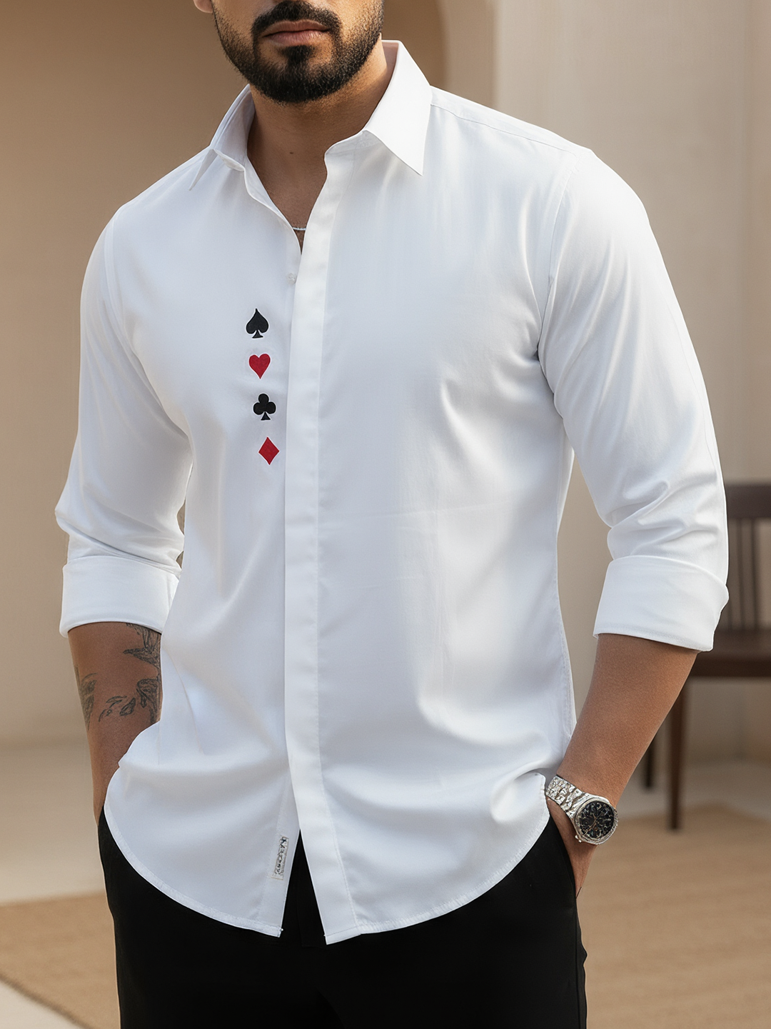 White Spade Embroidery