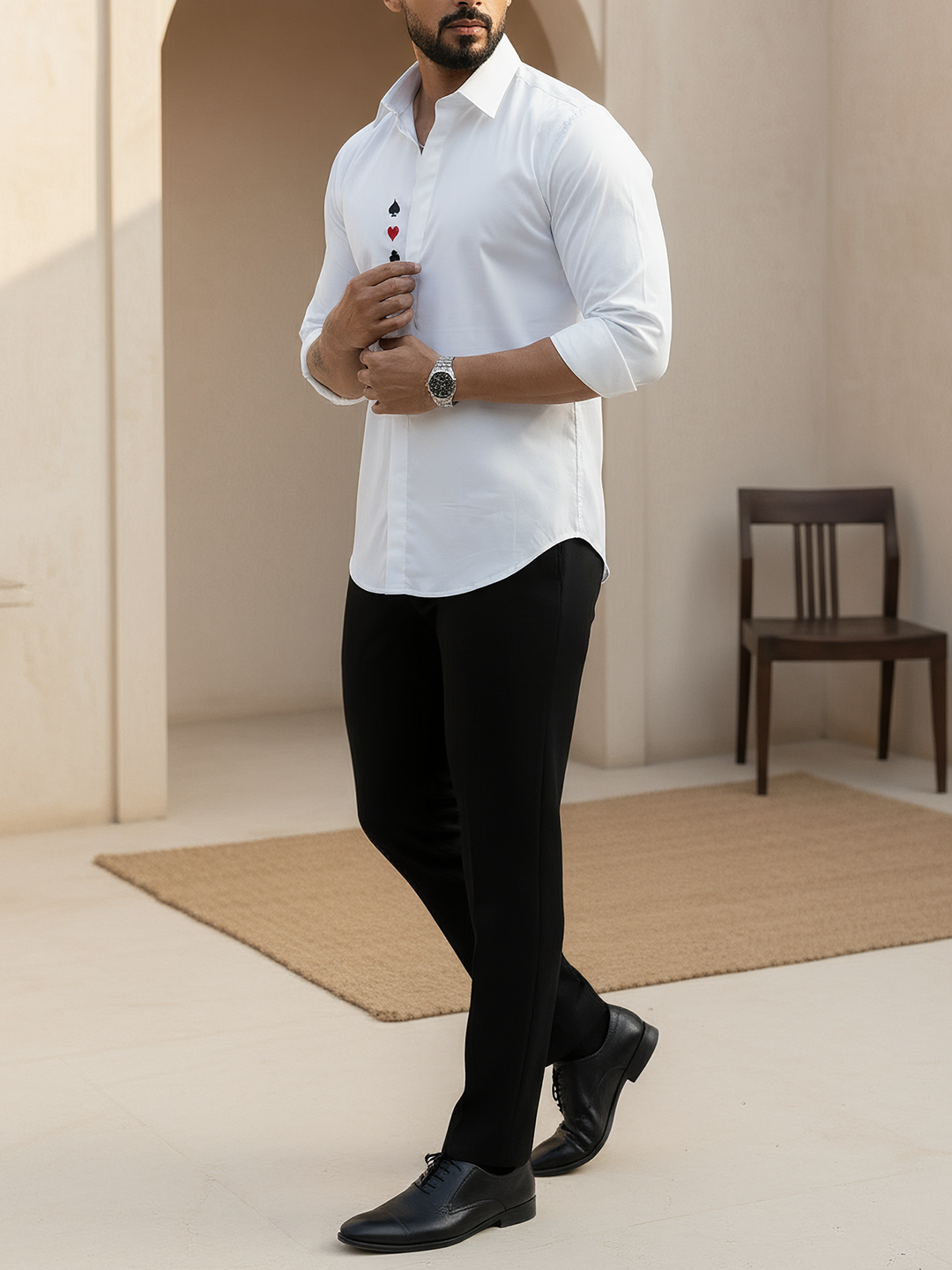 White Spade Embroidery