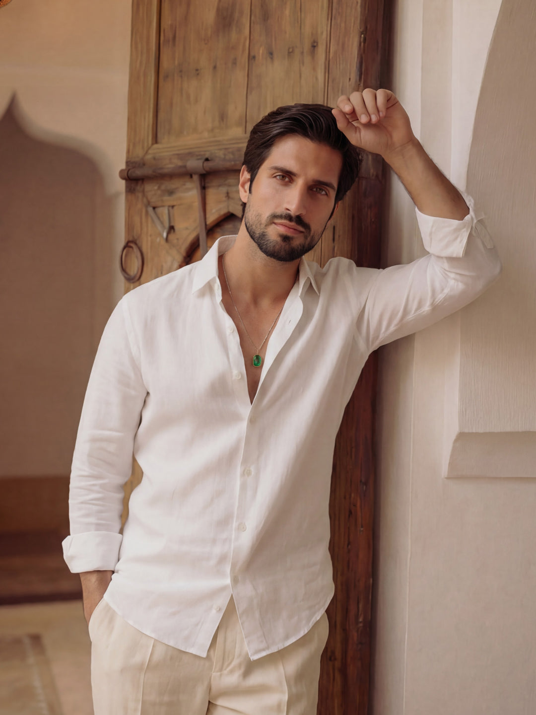 White - Italian Linen Shirt